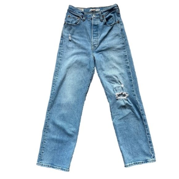 Levi's Jeans Ribcage Straight Ankle Tango Fade - Size 26 - Picture 3 of 16